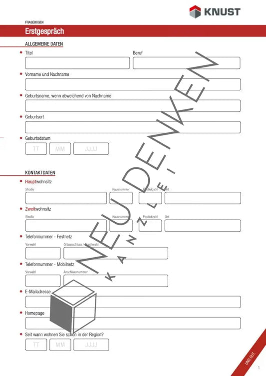 Fragebogen Erstgespräch Fragebogen Erstgespräch